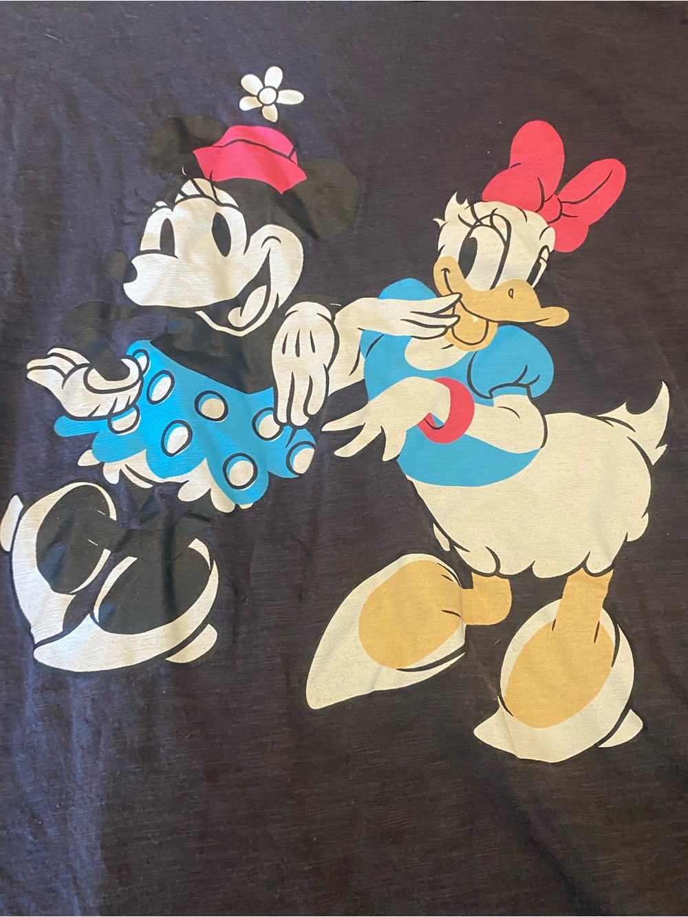 Womens Black Disney Minnie & Daisy Graphic Sleep Shirt - Picture 2 of 4